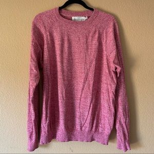 H&M Men's Red Marbled Fitted Sweater - Size Large